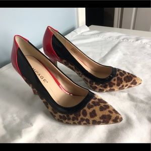 Rampage-Leopard print with red and black patent
